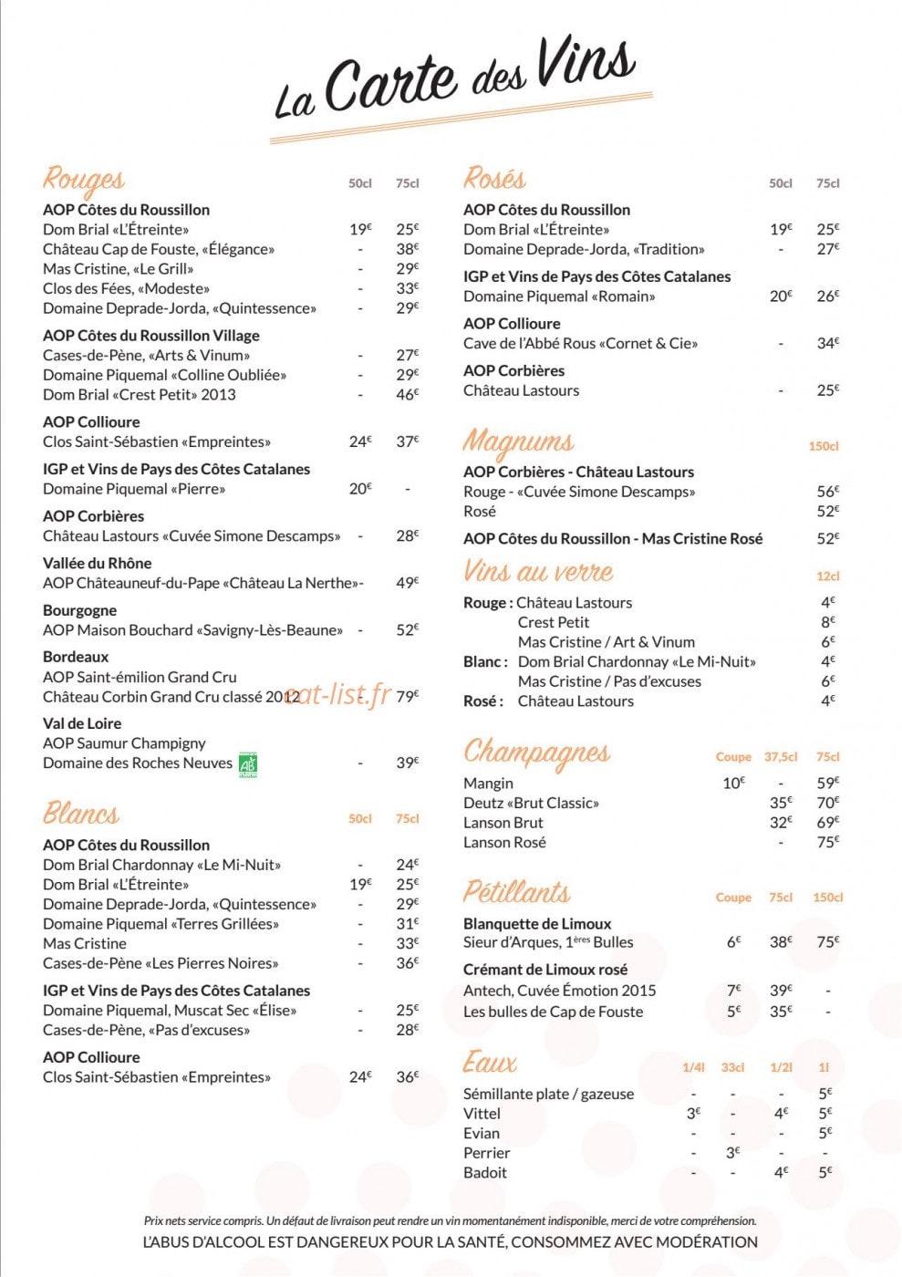 Le Lido — carte page 7