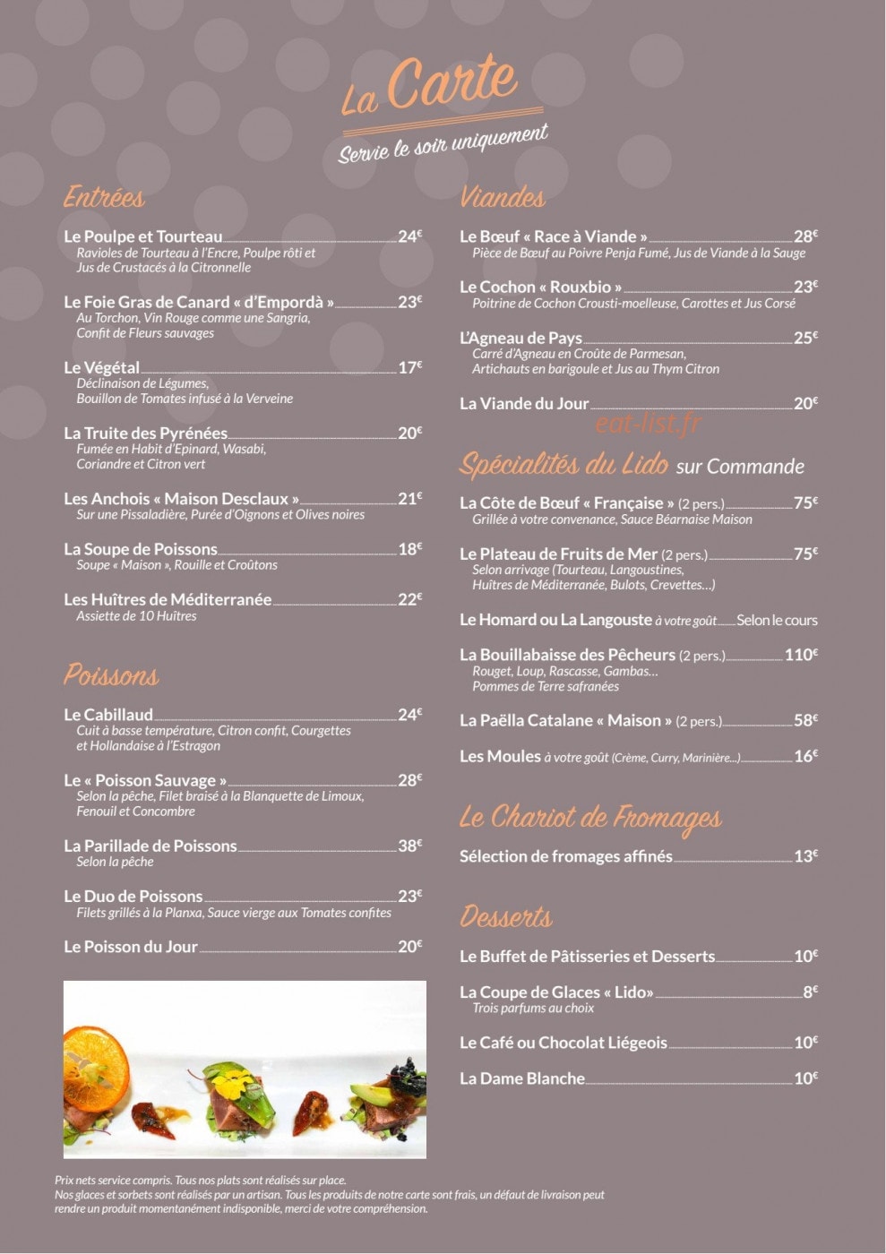 Le Lido — carte page 6