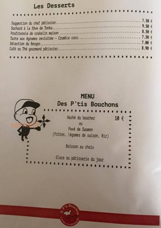 Le P'ti Bouchon — carte page 3