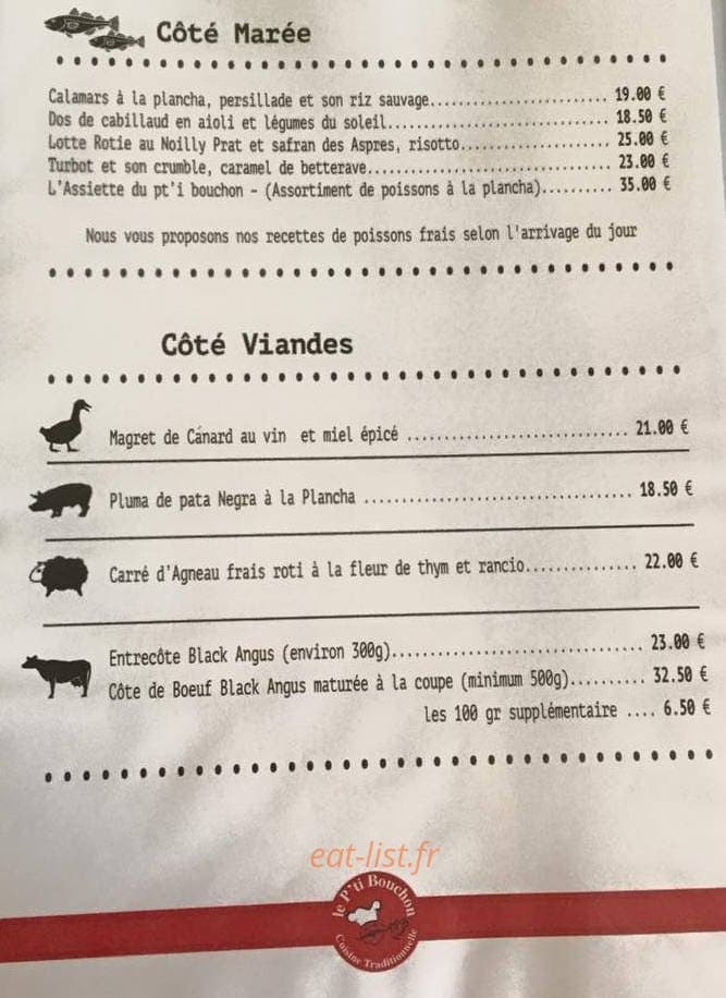Le P'ti Bouchon — carte page 2