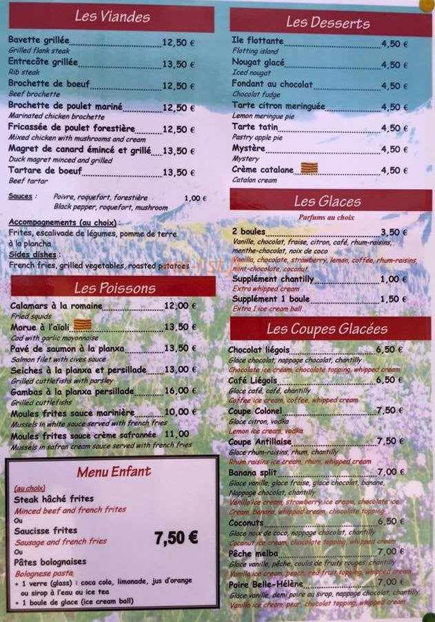 Le P'tit Resto — carte page 3