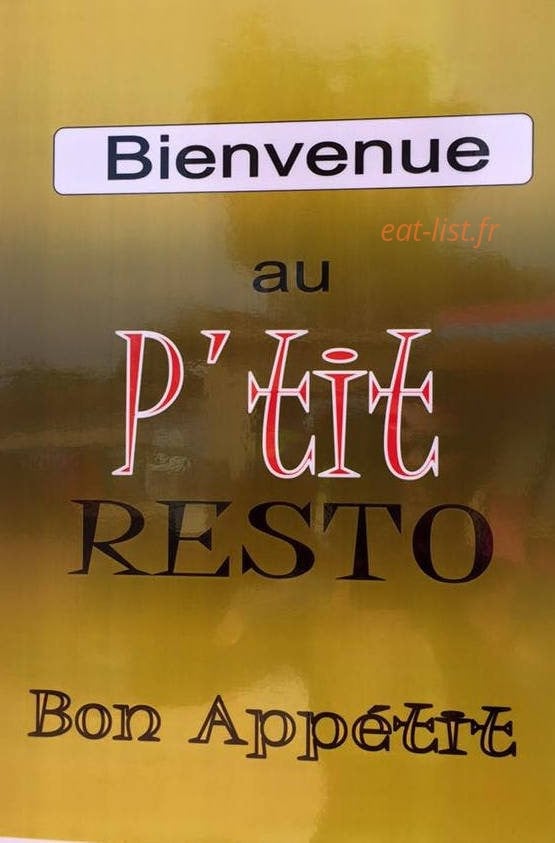 Le P'tit Resto — carte page 1