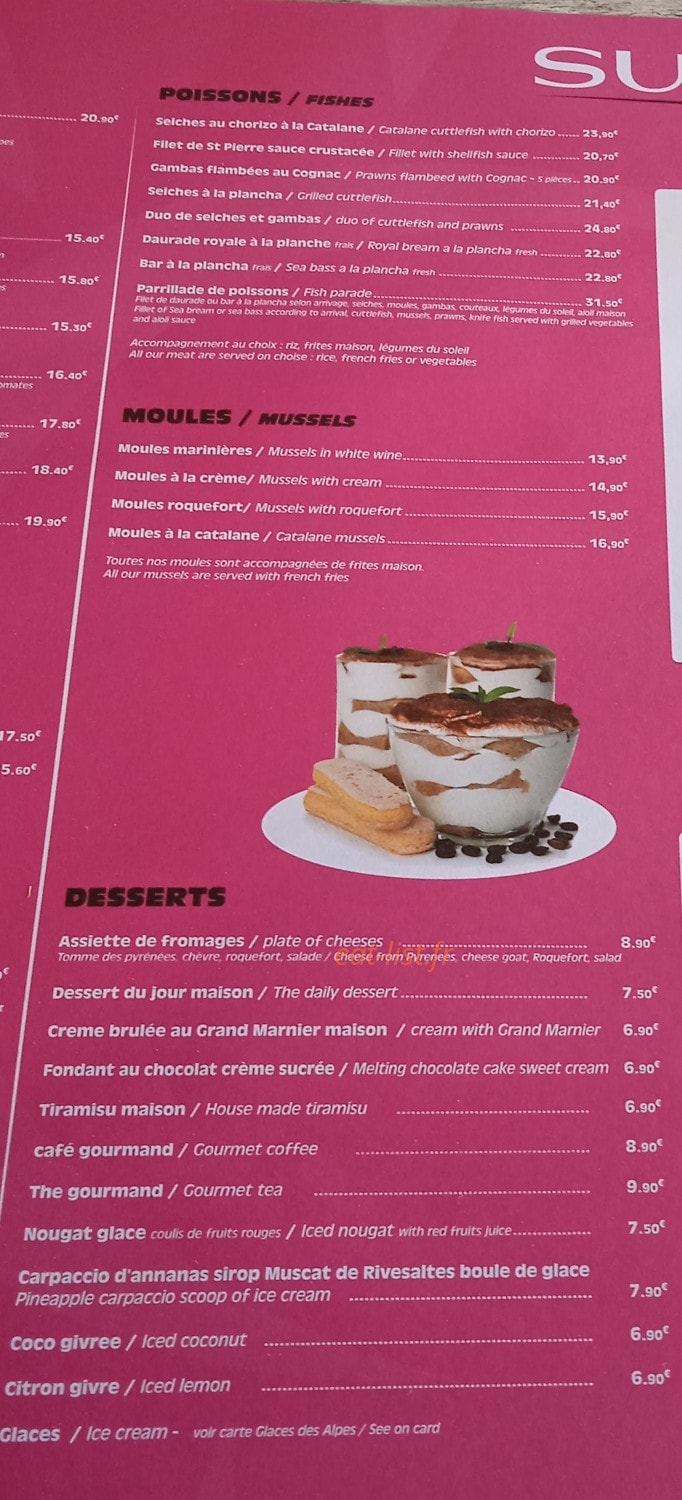 Le Sunrise — carte page 3