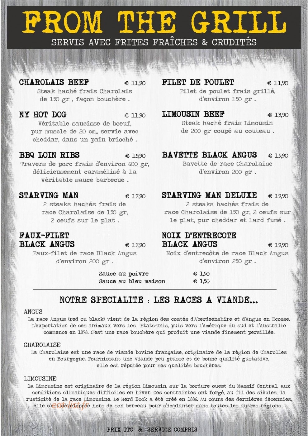 New York Café — carte page 3