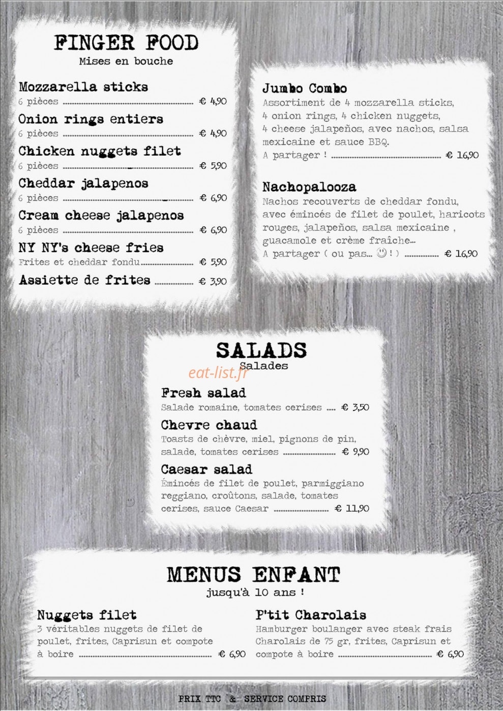New York Café — carte page 4