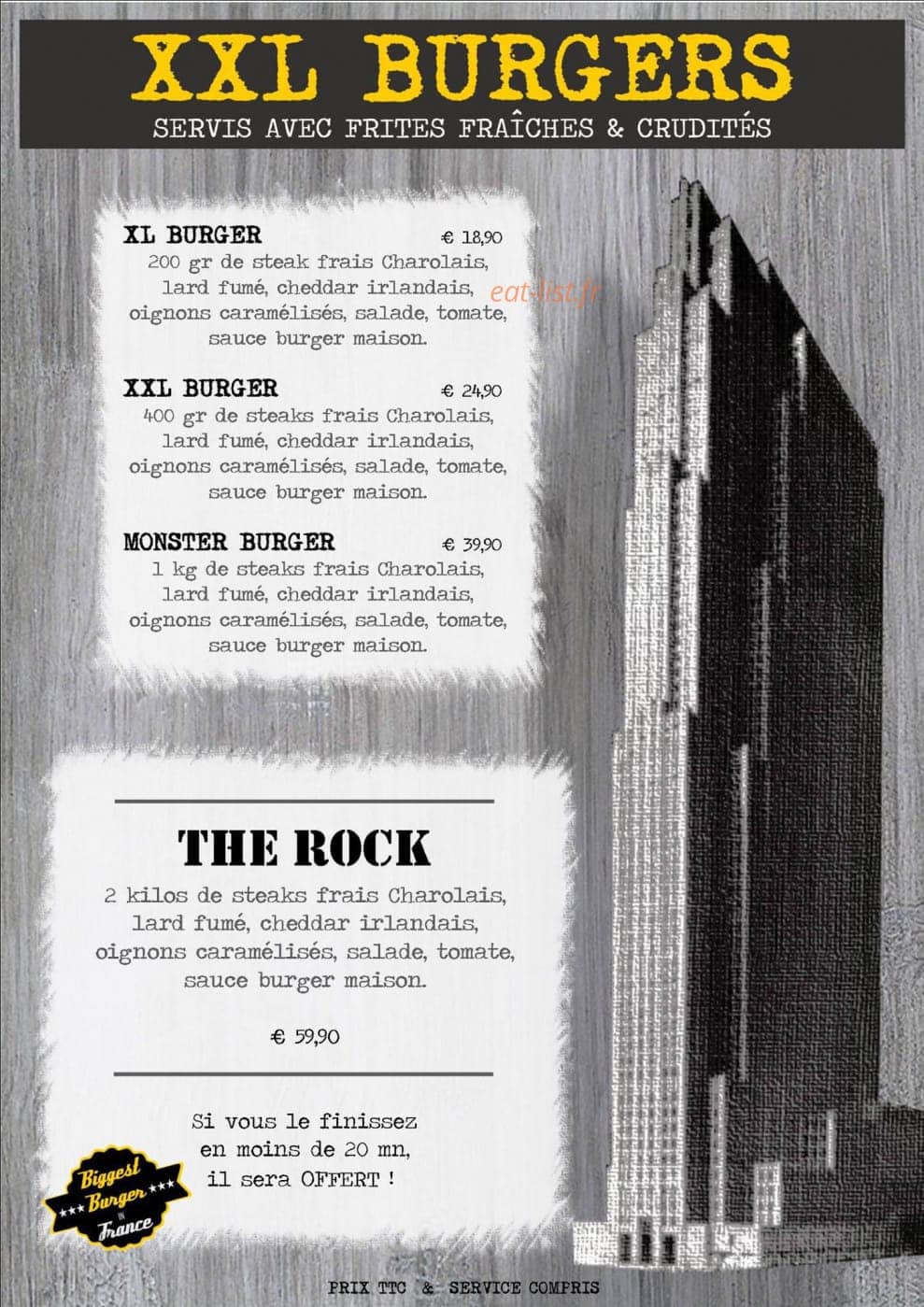New York Café — carte page 1