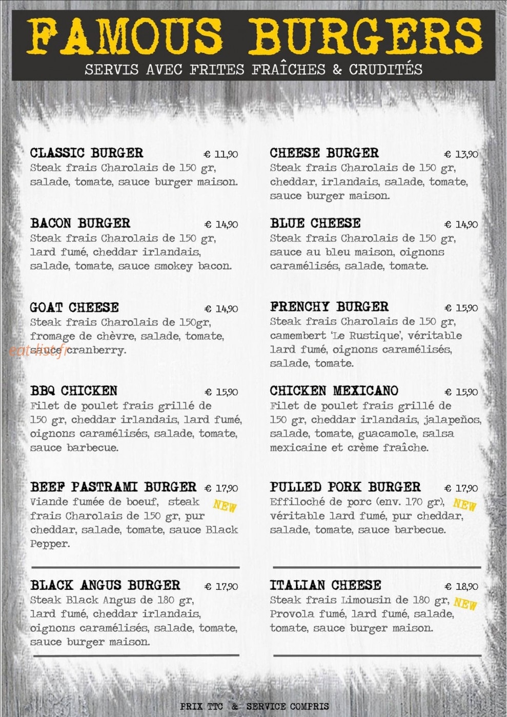 New York Café — carte page 2