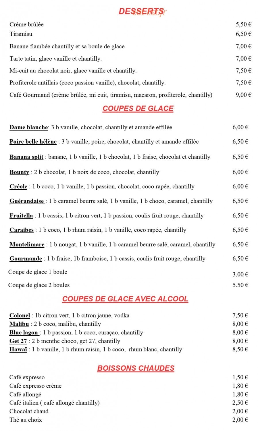 O Ti'resto — carte page 6