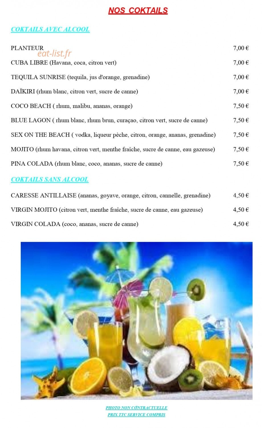 O Ti'resto — carte page 8