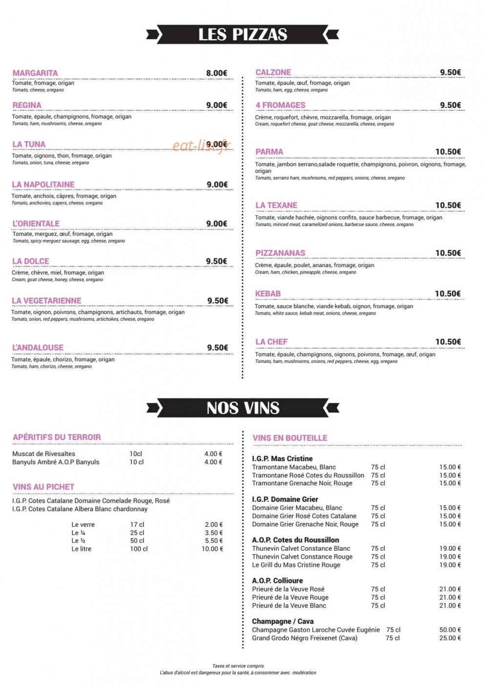 Restaurant Les Criques De Porteils — carte page 4