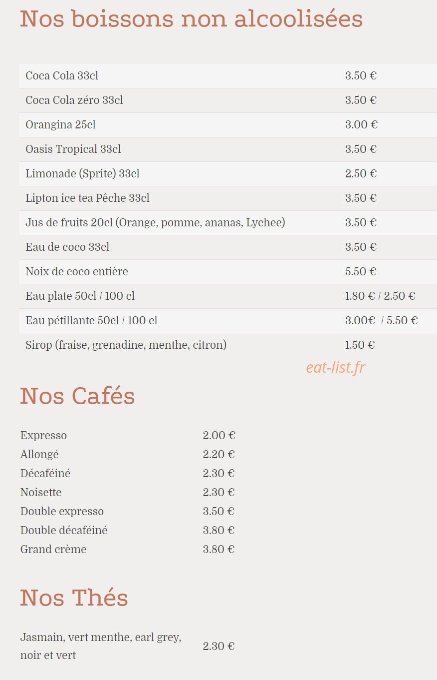 Sabai Sabai — carte page 7