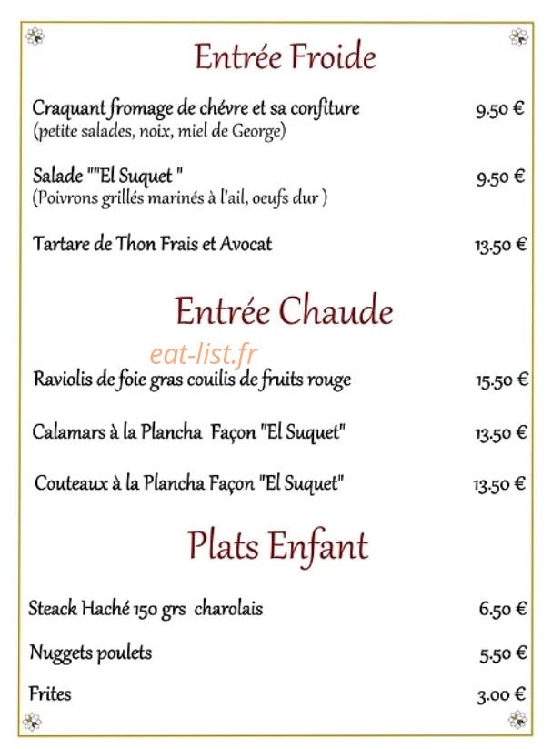 El suquet — carte page 1