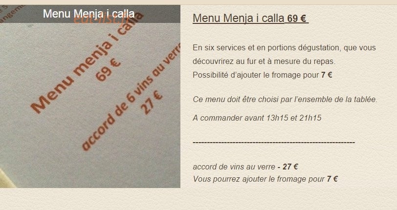 L'Auberge du Cellier — carte page 6