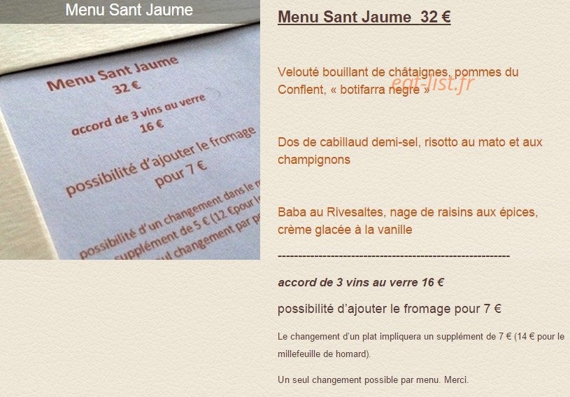 L'Auberge du Cellier — carte page 5