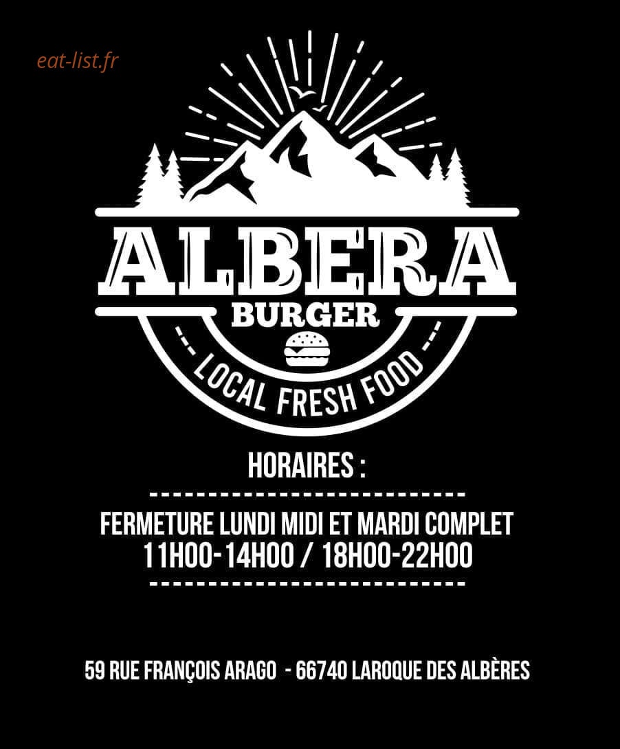 Albera Burger — carte page 1