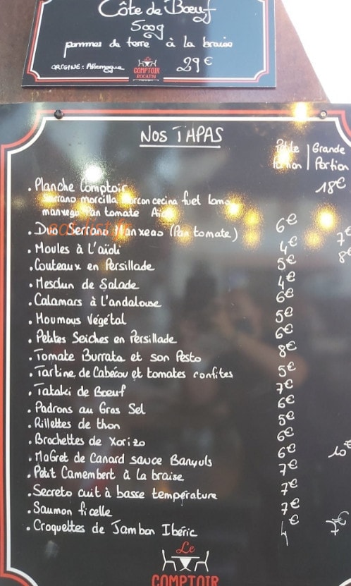 Le Comptoir Rocatin — carte page 1