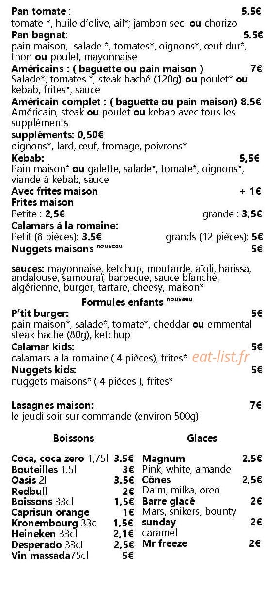 Rinaldo pizza — carte page 6