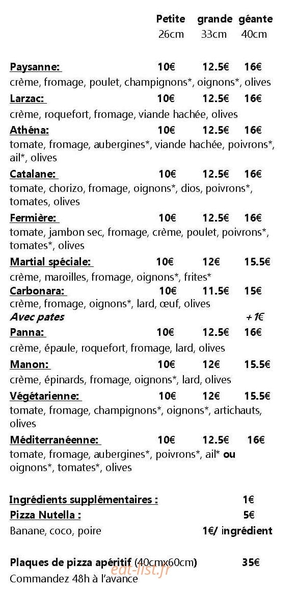 Rinaldo pizza — carte page 4