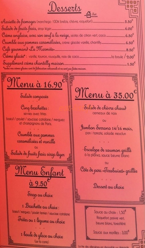 La Marmite — carte page 2