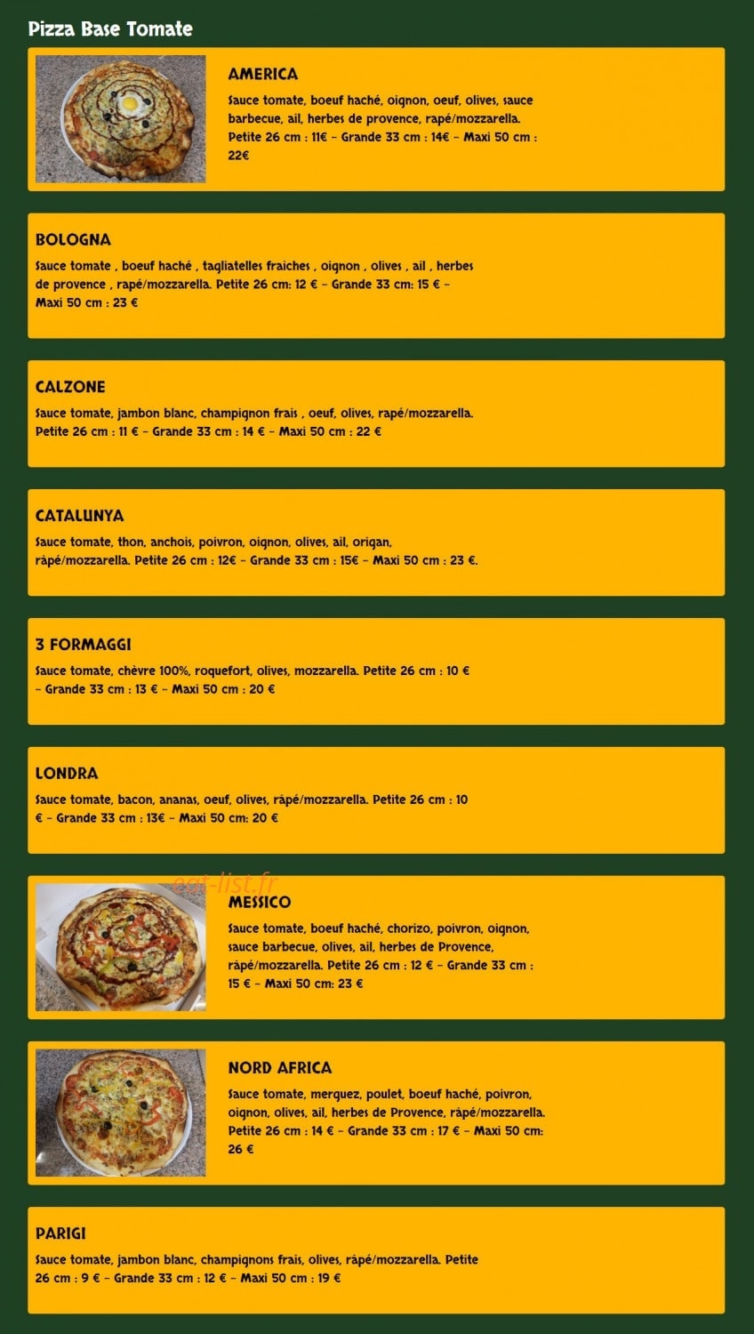 Al Mare — carte page 1