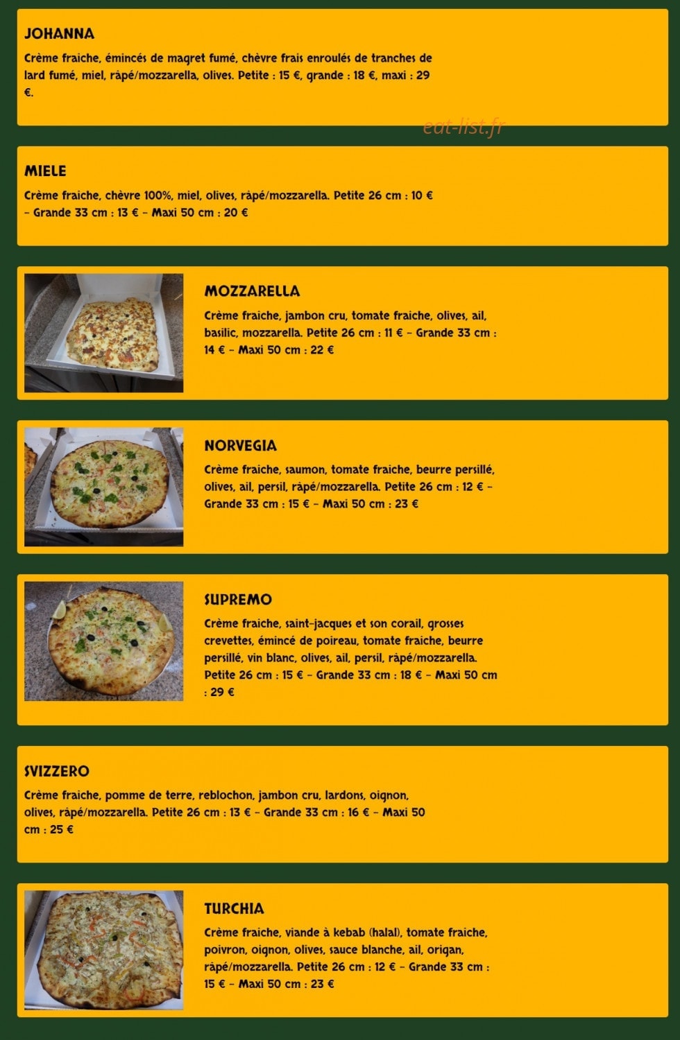 Al Mare — carte page 4
