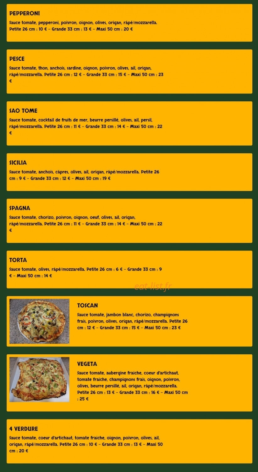 Al Mare — carte page 2