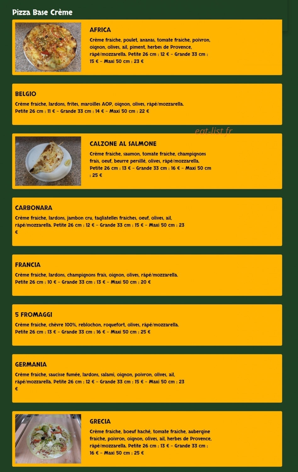 Al Mare — carte page 3