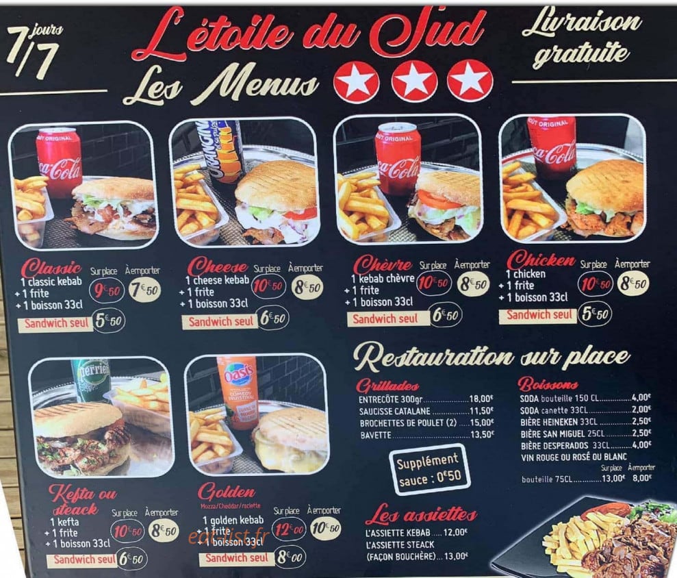 L'étoile du sud — carte page 2