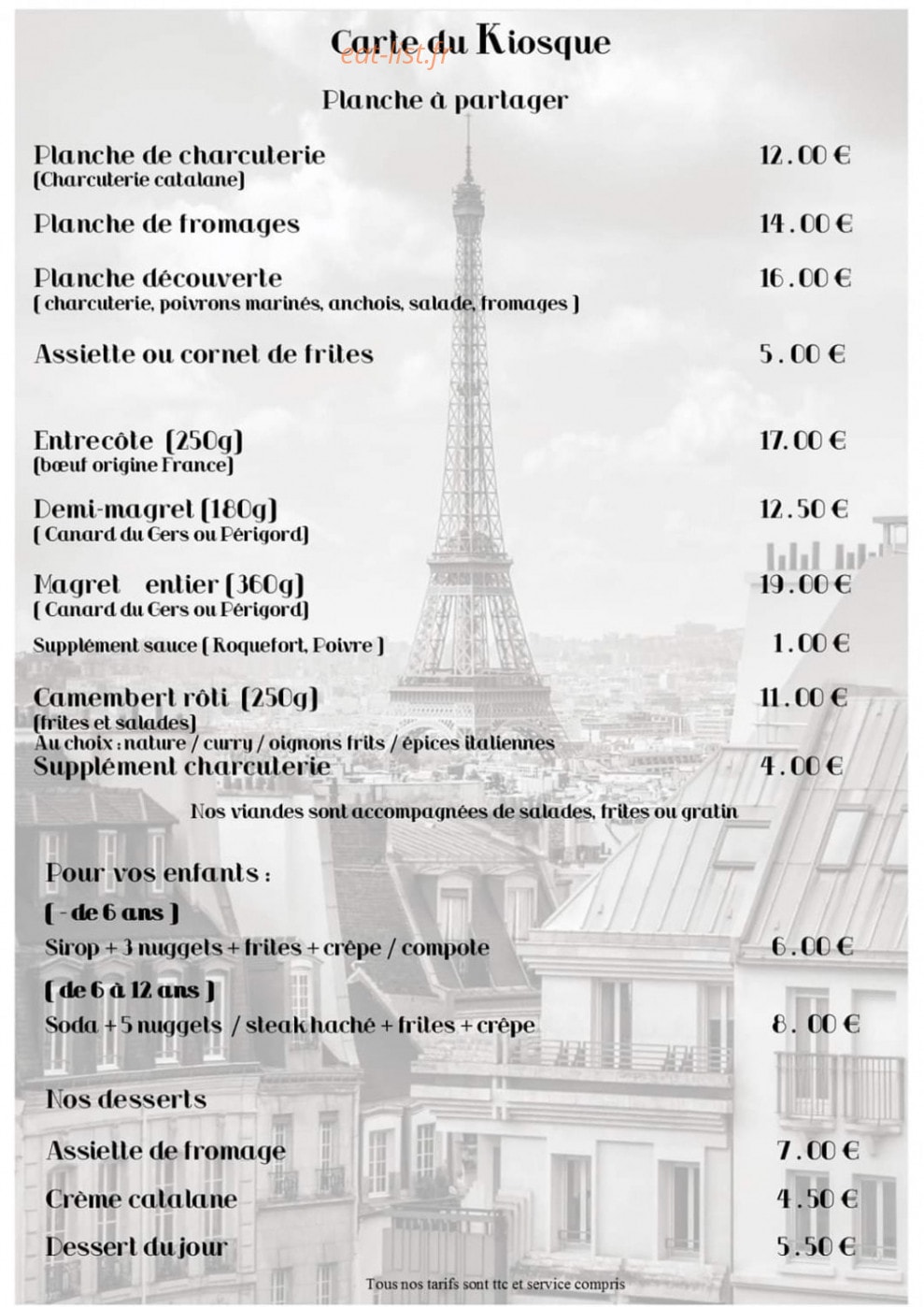 Le kiosque de la prade — carte page 1