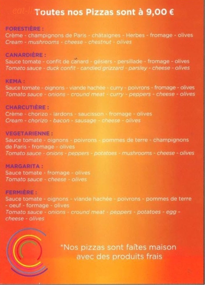 Carte et menu de Planete Pizza & Foods à Saint Cyprien — Les pizzas suite