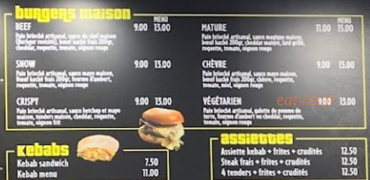 Snack & co — carte page 1