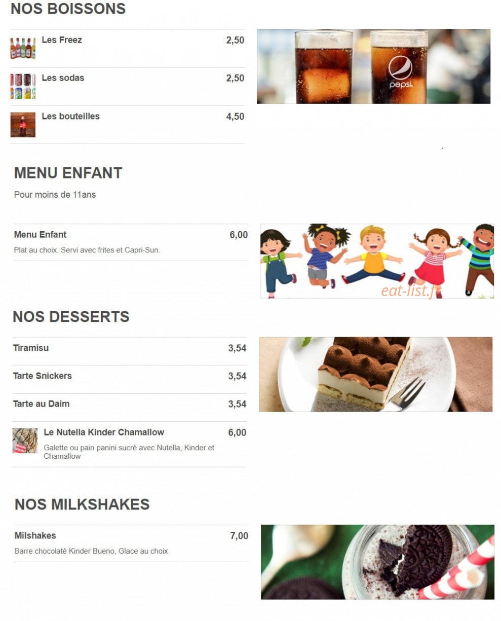Tacos Town — carte page 3