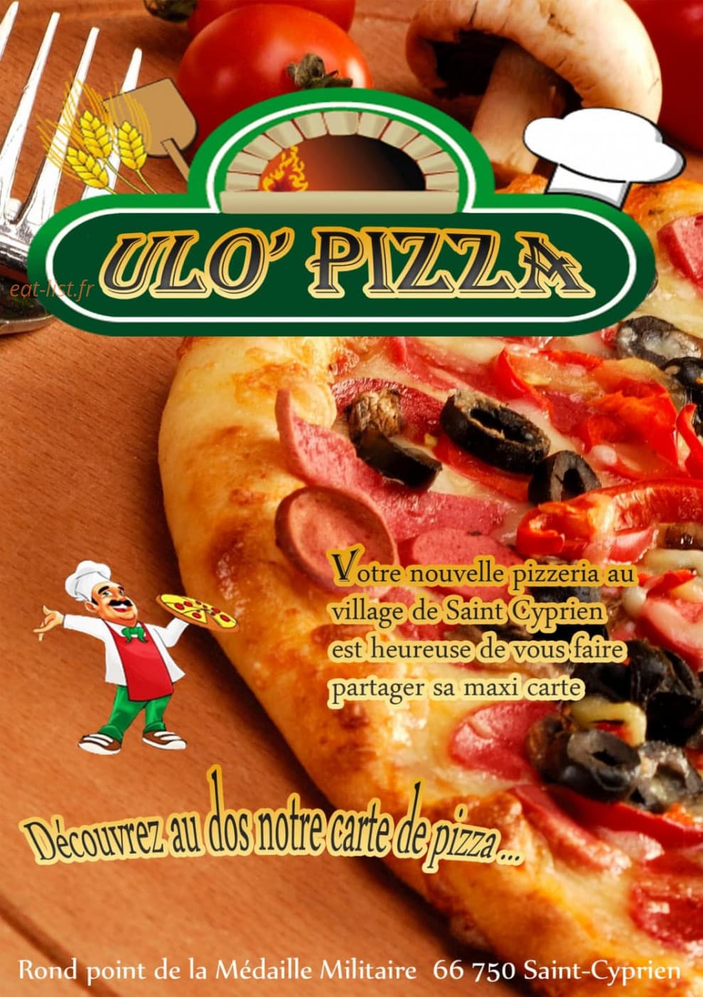 Ulo'pizza — carte page 1