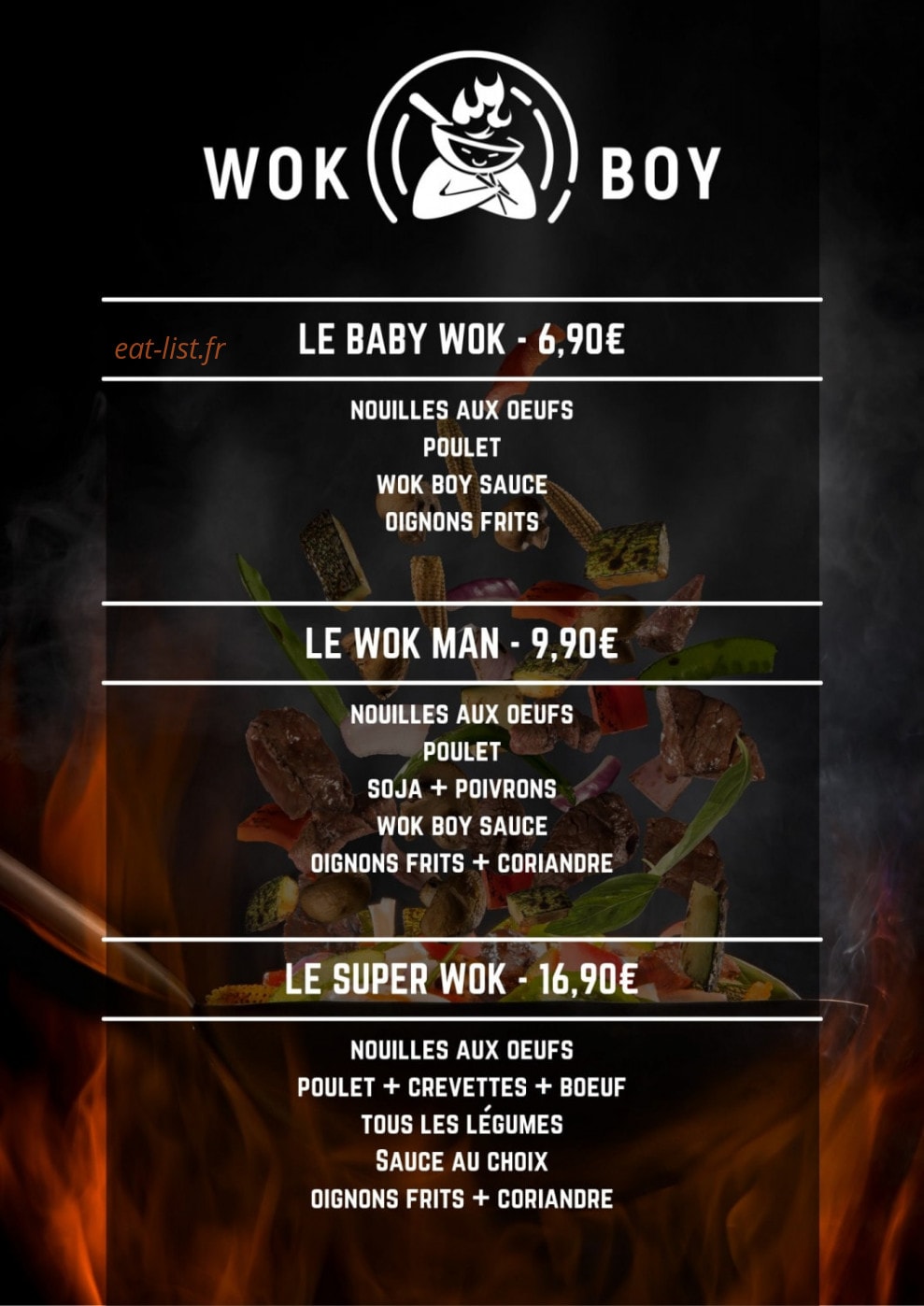 Wok Boy — carte page 1