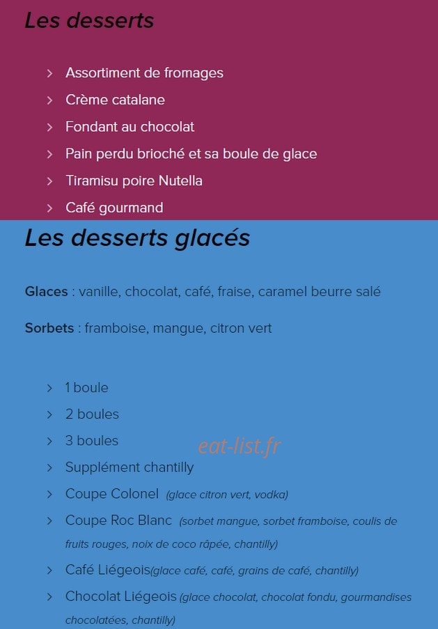 Le Roc Blanc — carte page 2