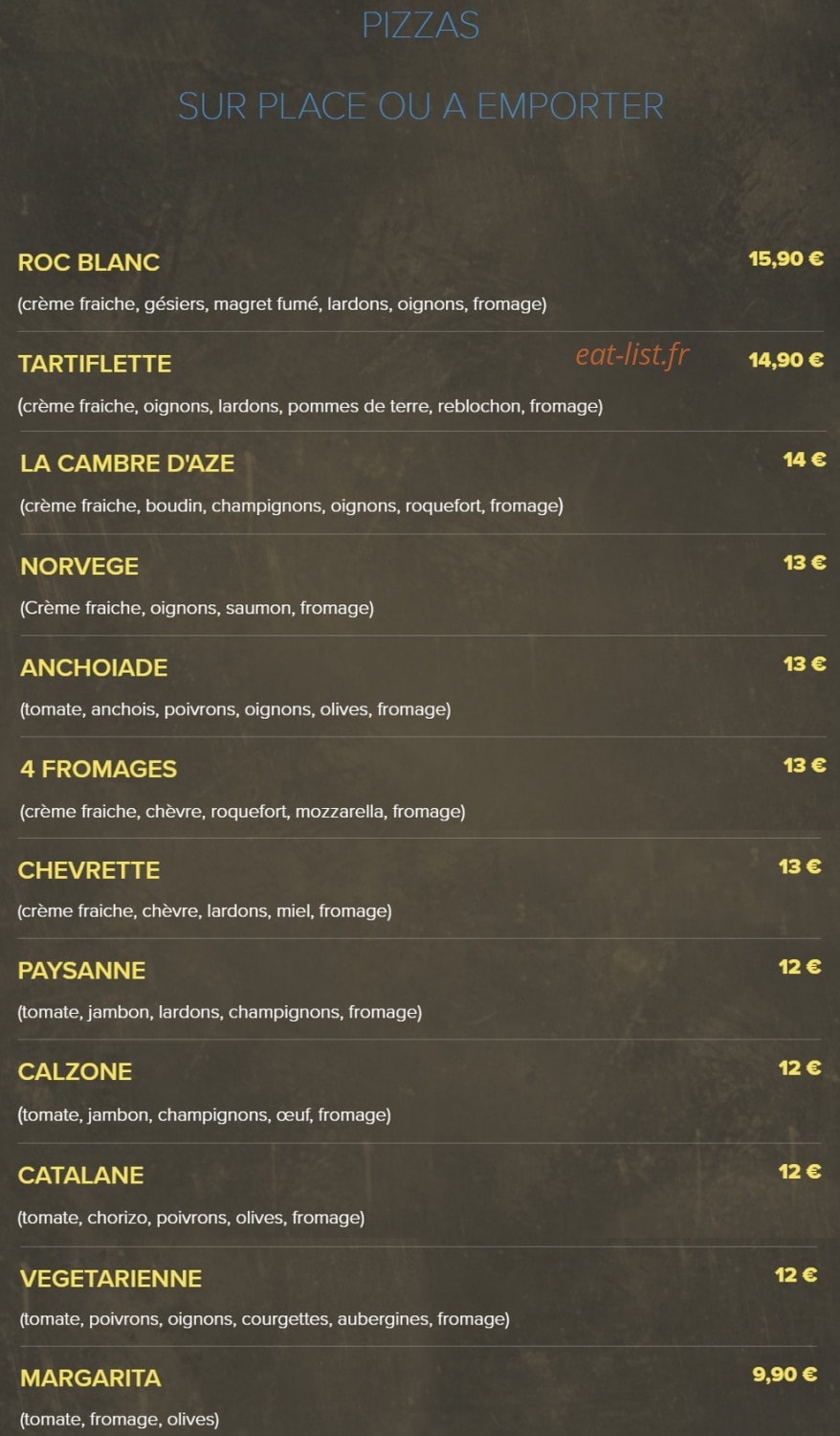 Le Roc Blanc — carte page 5