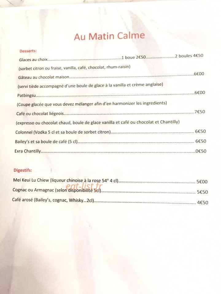 Au Matin Calme — carte page 3