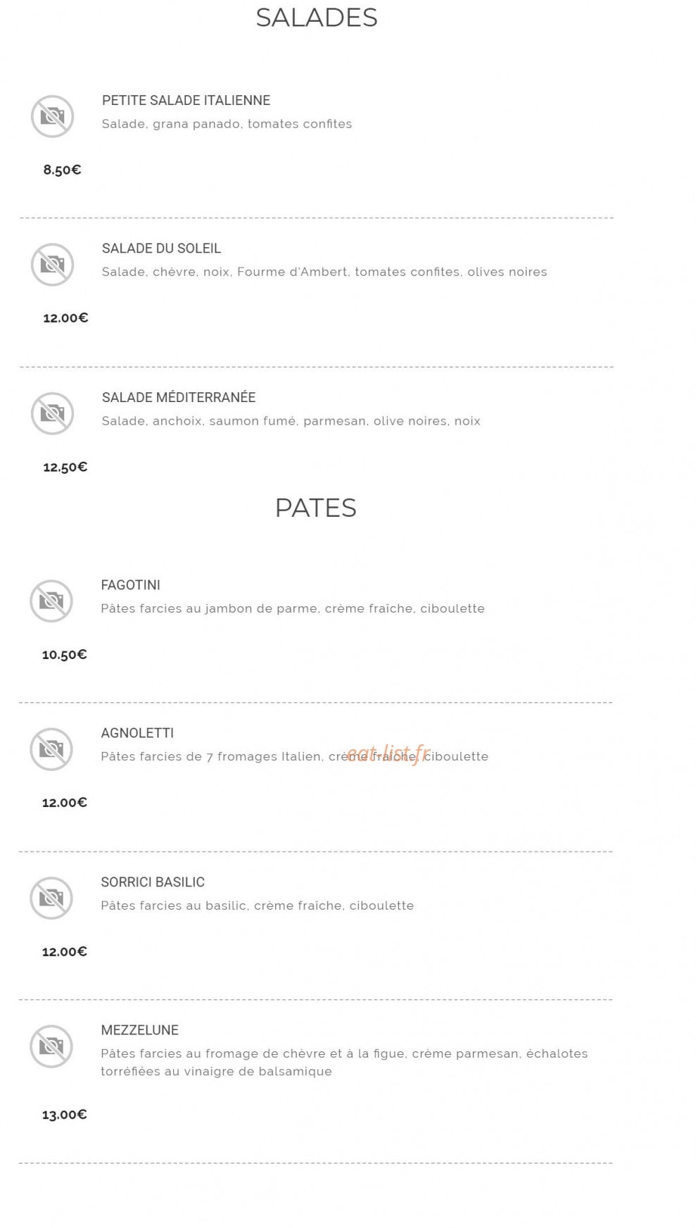 Le Moulin à Pizza — carte page 5