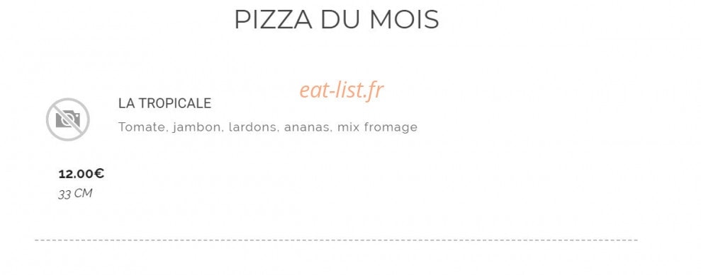 Le Moulin à Pizza — carte page 10