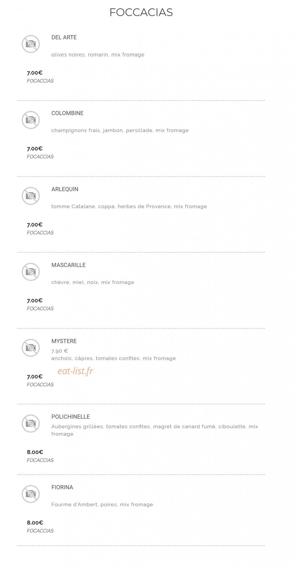 Le Moulin à Pizza — carte page 4