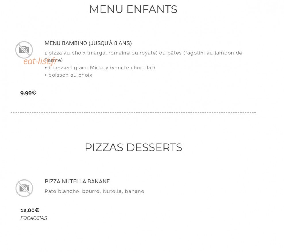 Le Moulin à Pizza — carte page 6
