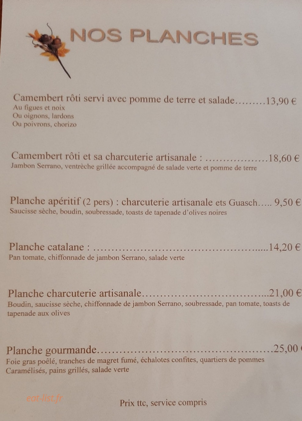 Au Fil Du Temps — carte page 1