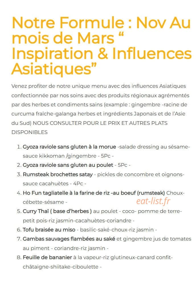 La Mirabelle — carte page 4