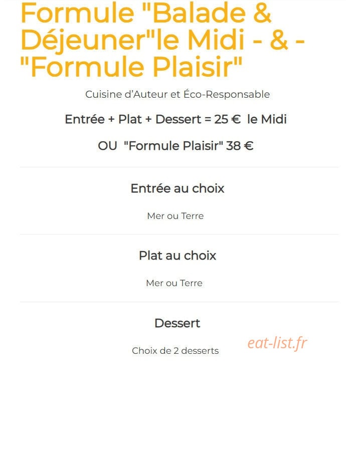 La Mirabelle — carte page 1