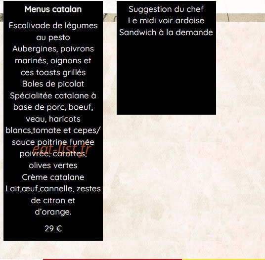 La Table des Amis — carte page 4