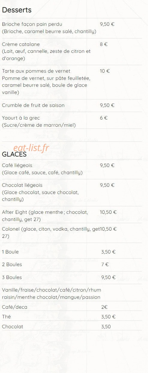 La Table des Amis — carte page 2