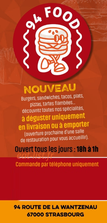 94 Food — carte page 1