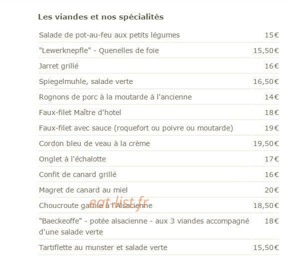 A La Tête de Lard — carte page 3