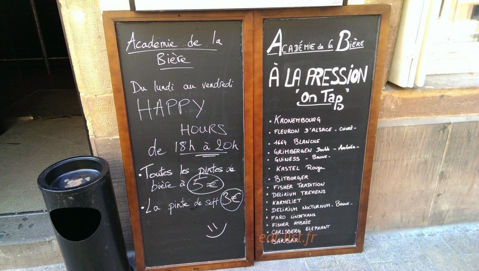 Académie de la Bière — carte page 1