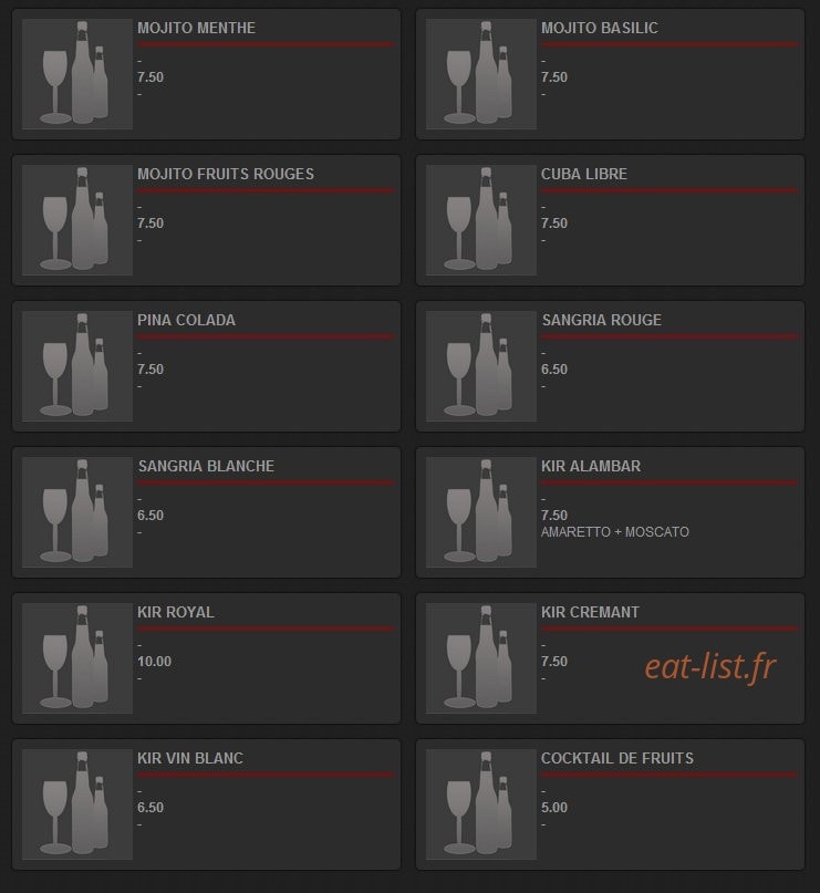 Alambar Restaurant — carte page 8
